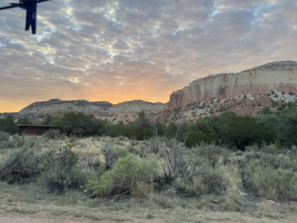 ghost ranch at dusk, aug 2025