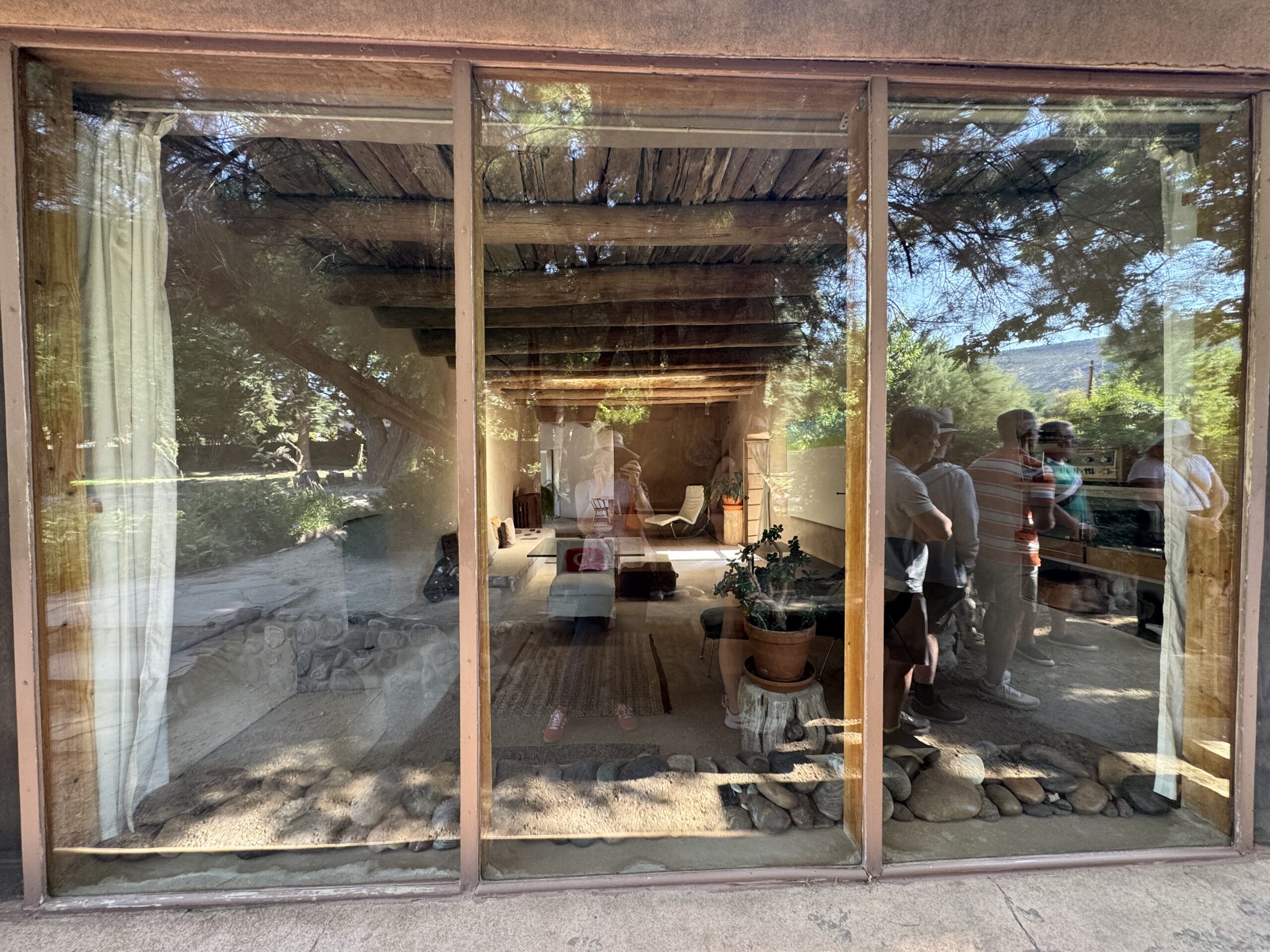 Abiquiu salon reflection, with me