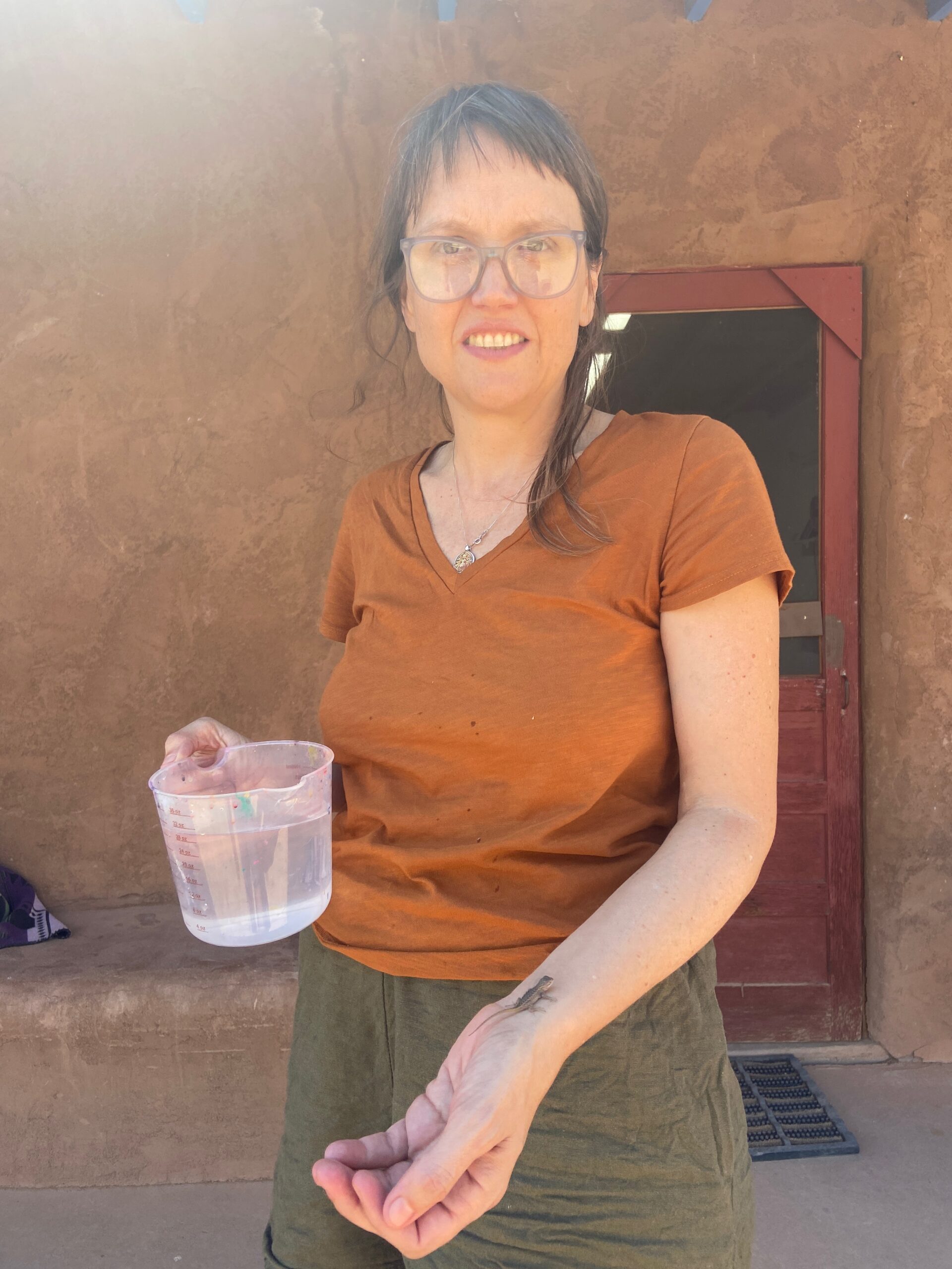 me watering a lizard
